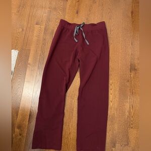 Figs Livingston Scrub Pants- Burgundy